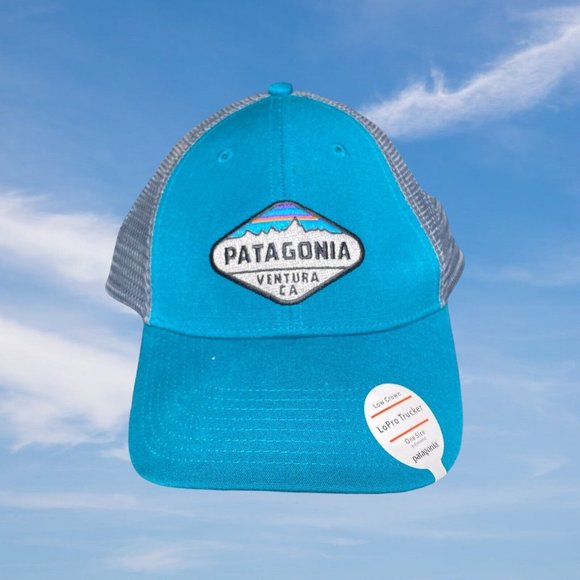 Patagonia -LoPro Trucker Hat "Fitz Roy Crest"Elwha Blue - NEW